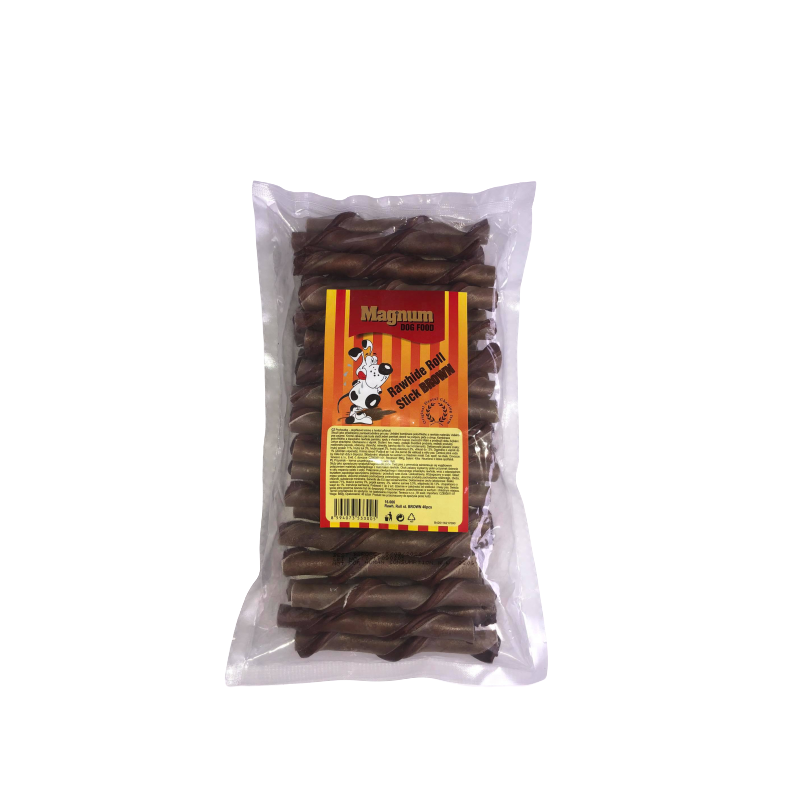 MAGNUM Rawhide Roll Stick BROWN NATURAL 40szt. 880g [16006]