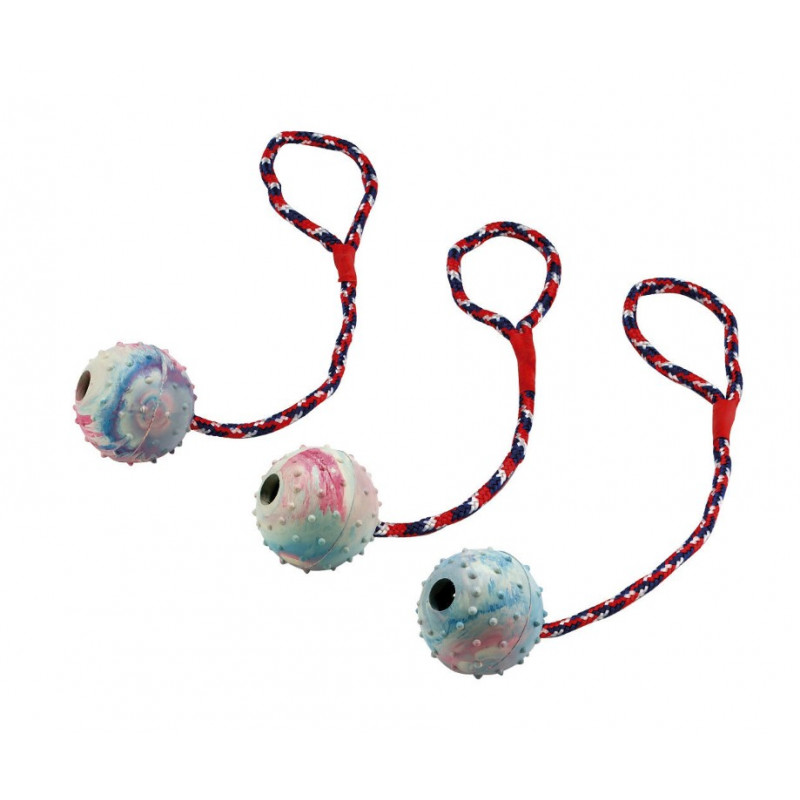 KERBL Zabawka piłka na lince z dzwonkiem, 6 cm [83496]