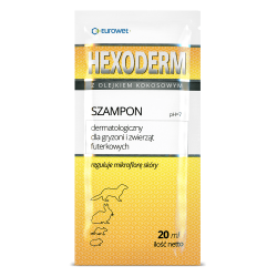 EUROWET Hexoderm - dermatologiczny szampon dla gryzoni, saszetka 20ml