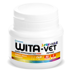 EUROWET Wita-Vet Ca/P 1.3 - suplement z witaminami dla psów 1g 80 tab.