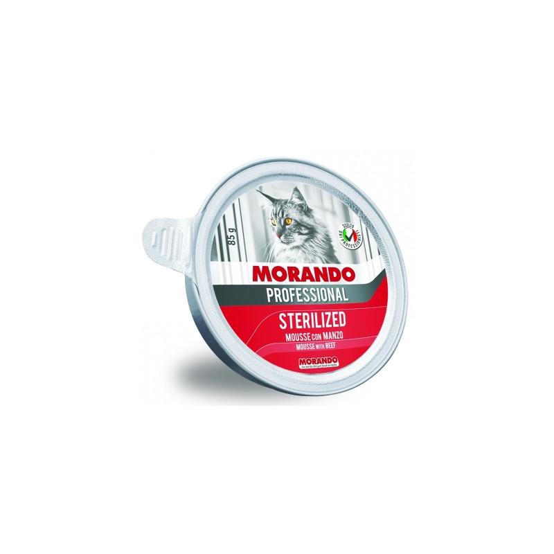 MORANDO PRO KOT STERILIZED Miseczka z wołowiną 85g
