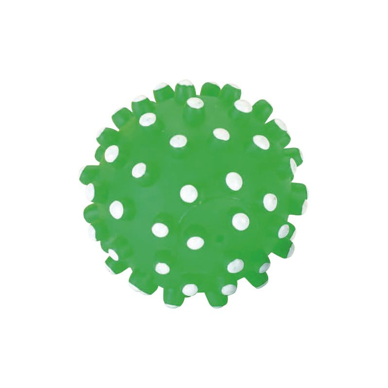 KERBL Zabawka piłka z winylu z wypustkami, 10 cm [83510]