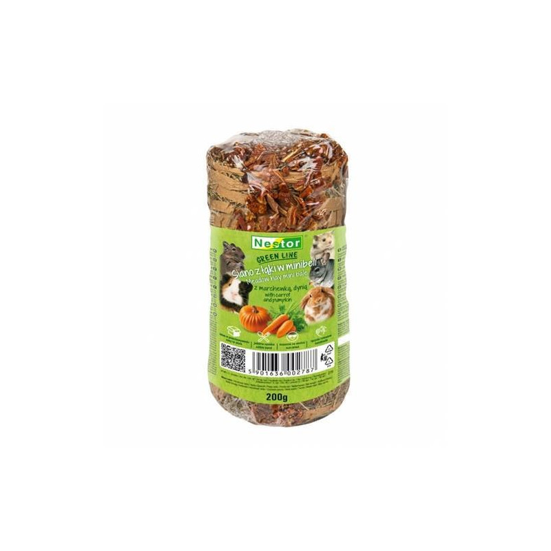 NESTOR Siano z łąki  w mini beli z marchewką i dynią 200g [SW-200]