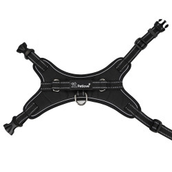 PETLOVE Szelki odblaskowe z taśmą dla psa M czarne [SZELODBZMBK]