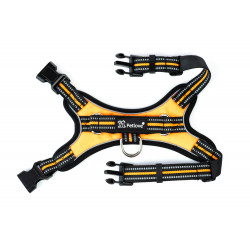 PETLOVE Szelki odblaskowe z taśmą dla psa S pomarańczowe [SZELODBZSOR]