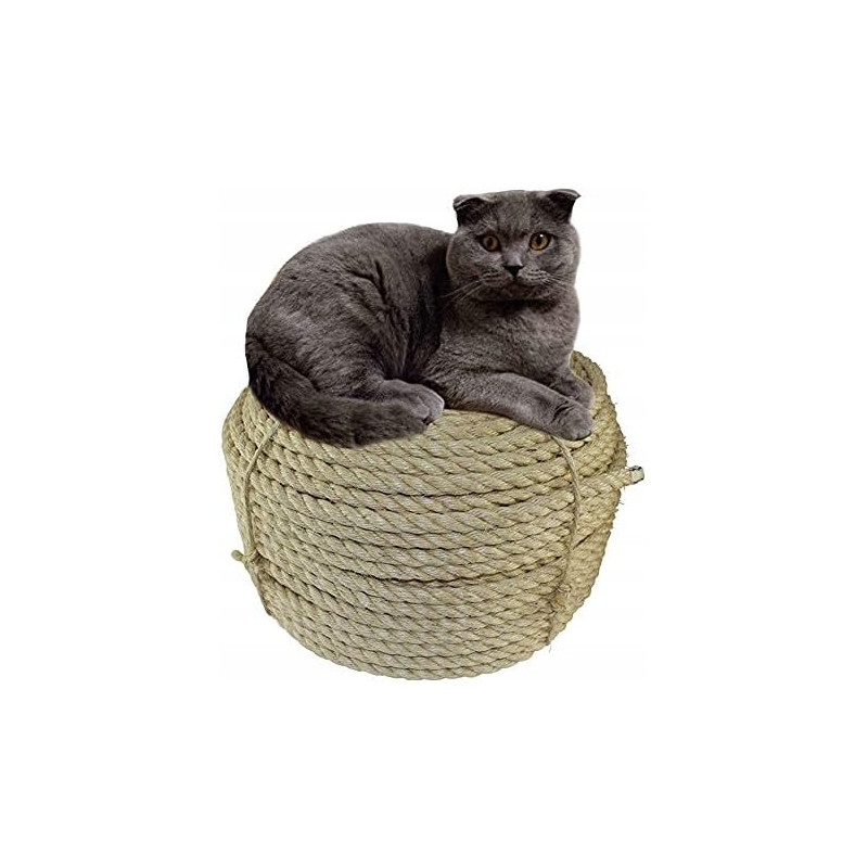 SZNUREK SIZALOWY na drapak, szerokość 6mm, 15m