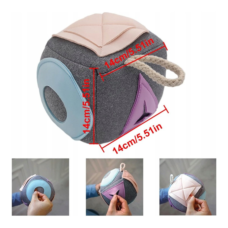 GENERISCH Zabawka interaktywna na przysmaki, miękka, bawełniana ze sznurem