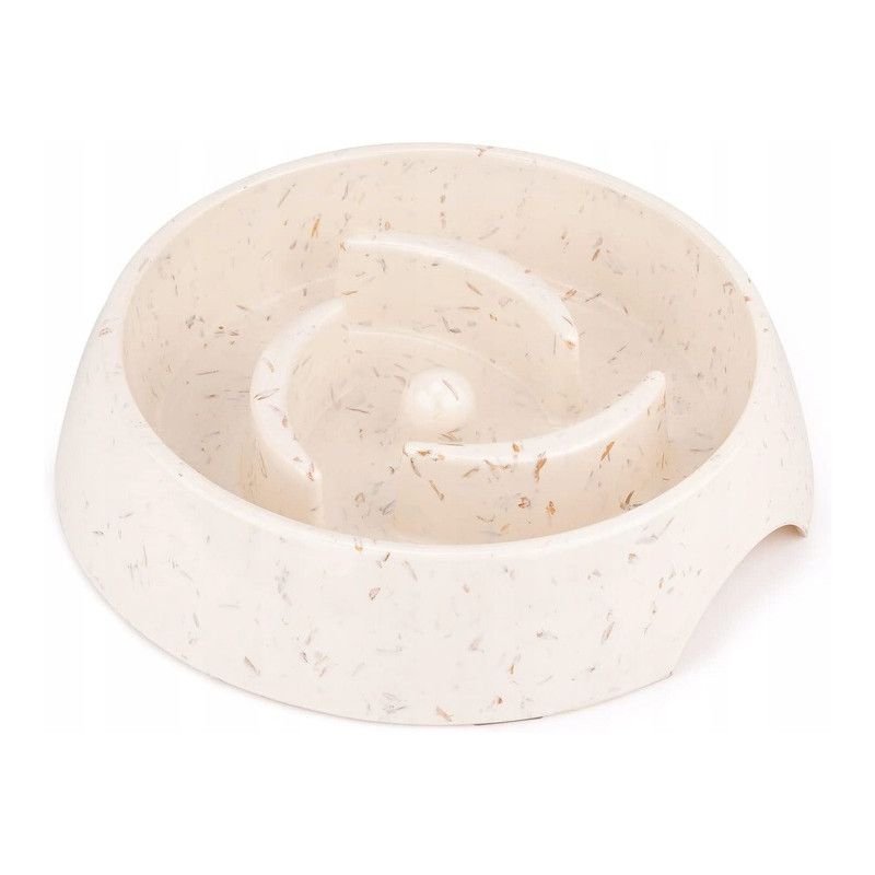 SUPERDESIGN Miska spowalniająca jedzenie, antypoślizgowa, beżowa, 150ml