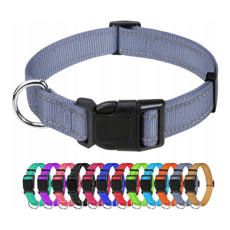 TAGME Obroża regulowana dla psa, szara, roz. XS