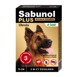 SABUNOL PLUS obroża przeciw pchłom i kleszczom dla psa 75 cm