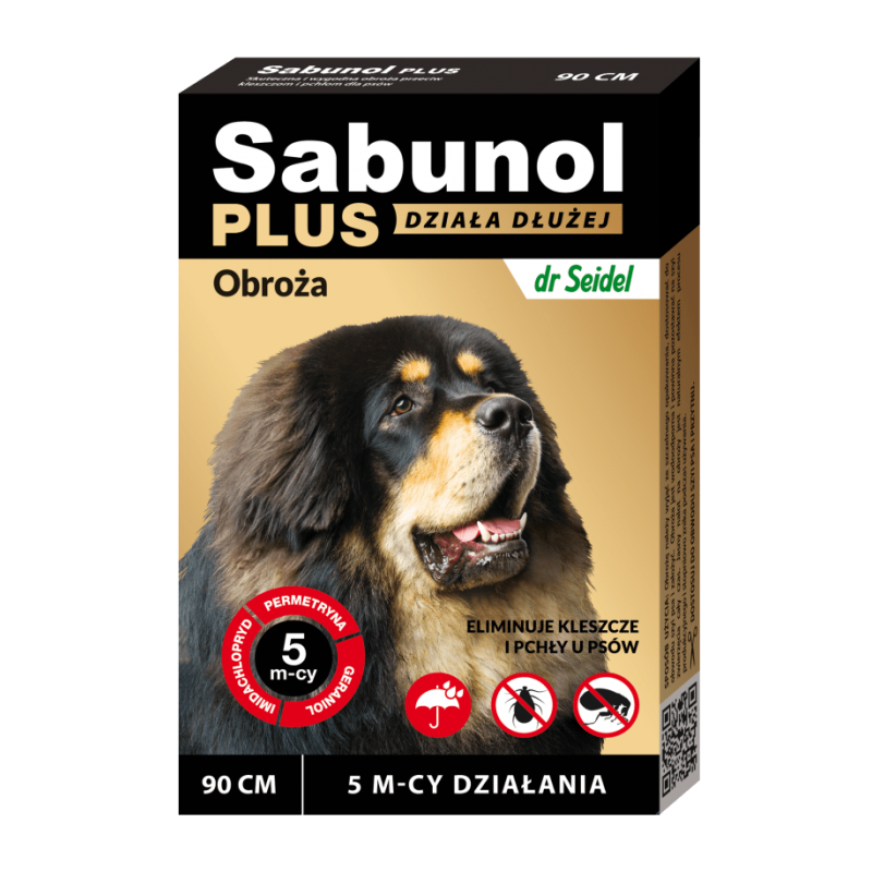 SABUNOL PLUS obroża przeciw pchłom i kleszczom dla psa 90 cm
