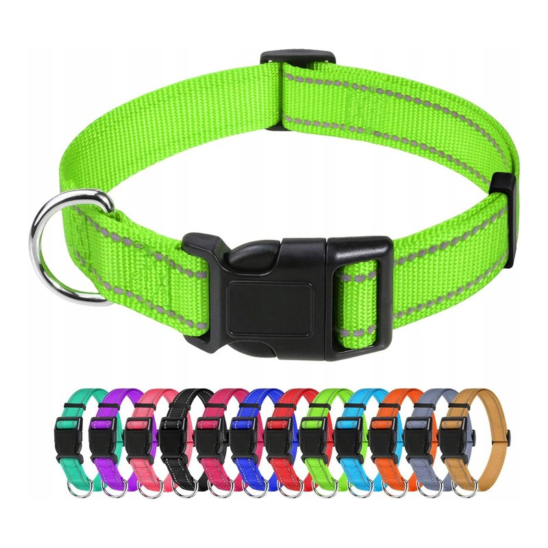 TAGME Obroża regulowana dla psa, zielona, roz. L