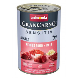ANIMONDA GranCarno Sensitive Adult puszki czysta wołowina z ryżem 400 g
