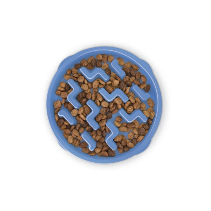 FUN FEEDER Miska plastikowa spowalniająca jedzenie LARGE niebieska [67831]