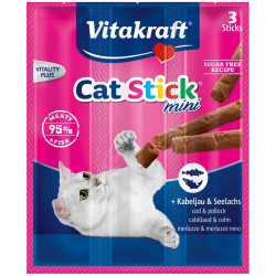VITAKRAFT CAT STICK MINI 3szt dorsz/czarniak /kot