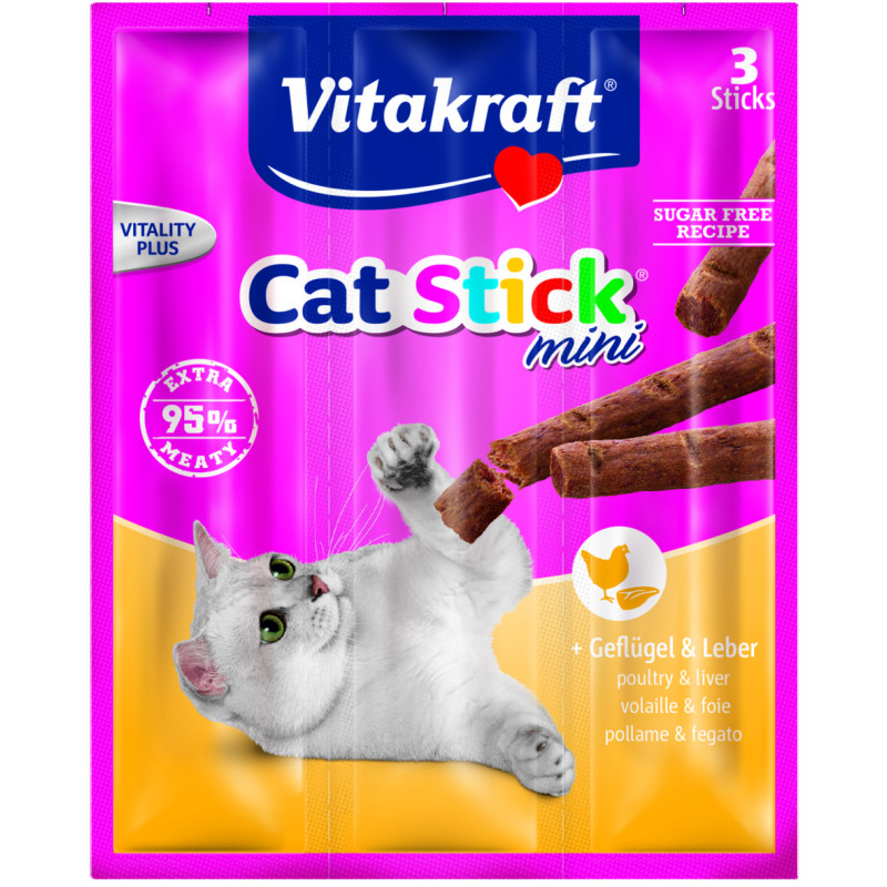 VITAKRAFT CAT STICK MINI 3szt drób-wątróbka