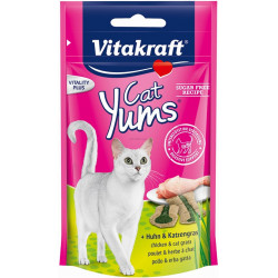 VITAKRAFT CAT YUMS kurczak z kocią trawą +20% gratis 40g d/kota